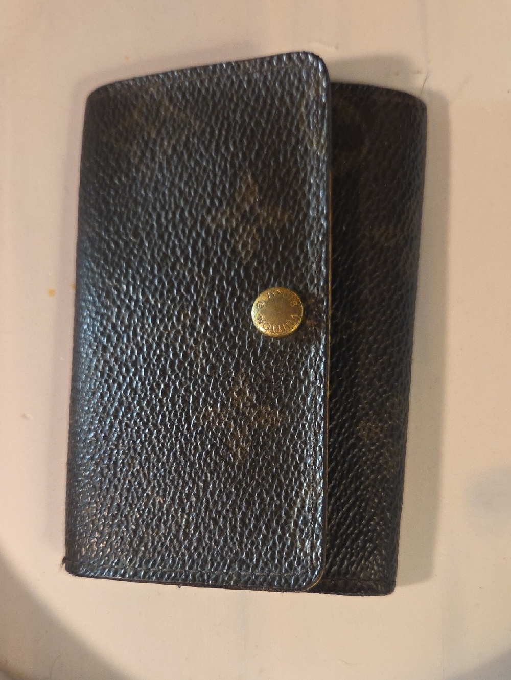 Louis vuitton Brown Leather Key Holder with Gold Snap